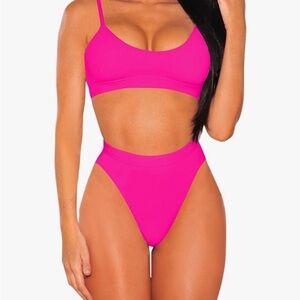 Zaful Women’s Push Up High Waisted Cheeky 2- piece Swimsuit Size 8